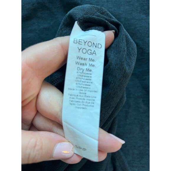 Beyond Yoga Spacedye Foldover Wide Leg Pant Black S - Picture 3 of 9